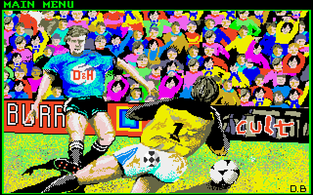 Football Director II (Amiga) screenshot: The main menu screen.