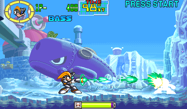 Mega Man: The Power Battle (Arcade) screenshot: Ice stage