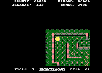 Monstrum (Atari 8-bit) screenshot: Level 1