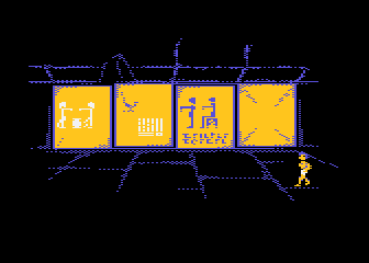Fluid-Kha (Atari 8-bit) screenshot: The road to the ancient temple of Apis