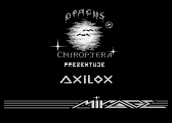 Axilox (Atari 8-bit) screenshot: Game introduction screen