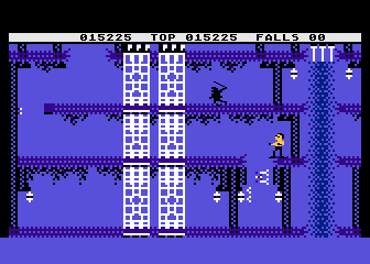 Bruce Lee (Atari 8-bit) screenshot: Timing trial