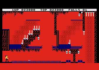Bruce Lee (Atari 8-bit) screenshot: Reverse beam