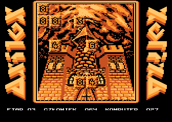 Axilox (Atari 8-bit) screenshot: No more choice means end of the game