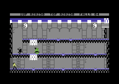 Bruce Lee (Commodore 64) screenshot: Safe level