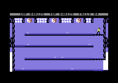 Bruce Lee (Commodore 64) screenshot: Jumping trial