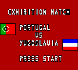 UEFA 2000 (Game Boy Color) screenshot: Match introduction.