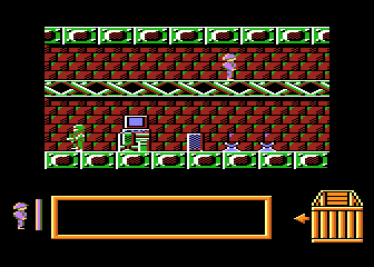 Adax (Atari 8-bit) screenshot: Safe top passage