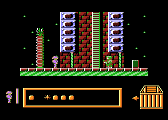 Adax (Atari 8-bit) screenshot: Closed doors, need a key