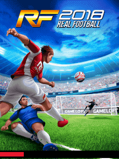 Real Football 2018 (J2ME) screenshot: Title screen (Nokia C2-05 version)