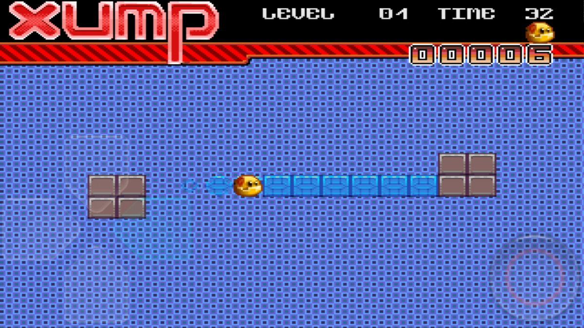 Xump: The Final Run (Android) screenshot: Run on the platforms to make them disappear.