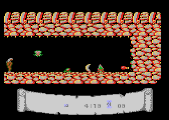 Caveman (Atari 8-bit) screenshot: More food