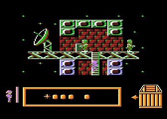 Adax (Atari 8-bit) screenshot: Satelite