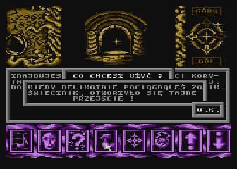 Barahir (Atari 8-bit) screenshot: Secret passage revealed