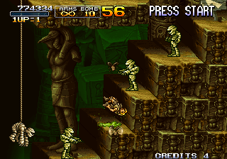Metal Slug X (Arcade) screenshot: Life lost