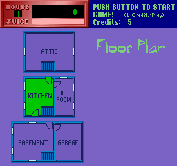 Exterminator (Arcade) screenshot: Floor Plan.