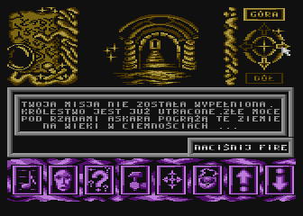 Barahir (Atari 8-bit) screenshot: Mission failed