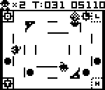 Block Maze (Epoch Game Pocket Computer) screenshot: Crushing a black block