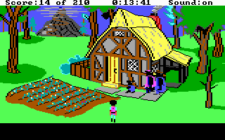 King's Quest III: To Heir is Human (DOS) screenshot: Family bear going out for a walk