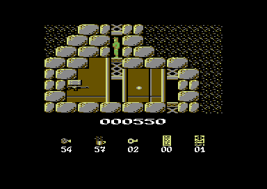 Hans Kloss (Commodore 64) screenshot: Security machine gun passed