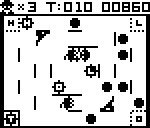Block Maze (Epoch Game Pocket Computer) screenshot: Killed by a baddie