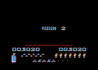 Fred (Atari 8-bit) screenshot: Level 2 introduction