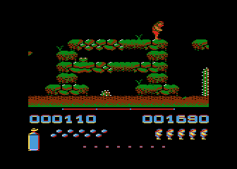 Fred (Atari 8-bit) screenshot: Safe passage