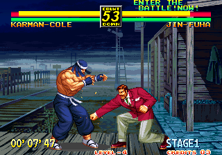 Art of Fighting 3: The Path of The Warrior (Arcade) screenshot: Low punch.
