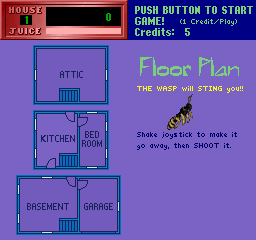 Exterminator (Arcade) screenshot: Careful of the wasps.