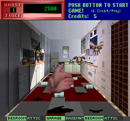 Exterminator (Arcade) screenshot: Swat them.