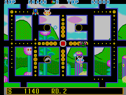 Fantasy Zone: The Maze (Arcade) screenshot: Being chased.