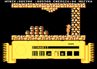Miecze Valdgira (Atari 8-bit) screenshot: Using items