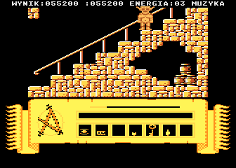 Miecze Valdgira (Atari 8-bit) screenshot: Road to the surface
