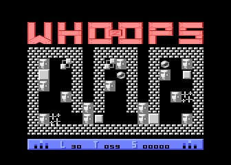 Whoops! 2 (Atari 8-bit) screenshot: Level 30