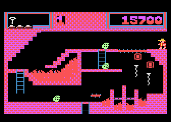 Montezuma's Revenge (Atari 8-bit) screenshot: Moving path