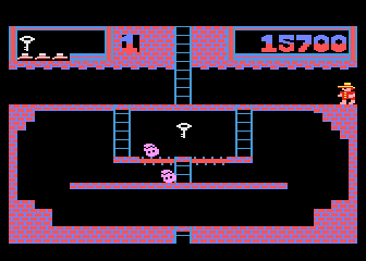 Montezuma's Revenge (Atari 8-bit) screenshot: White key