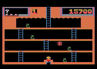 Montezuma's Revenge (Atari 8-bit) screenshot: Serpents den
