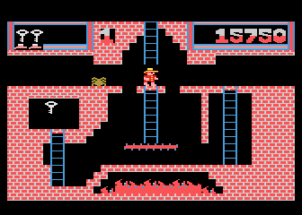 Montezuma's Revenge (Atari 8-bit) screenshot: White key