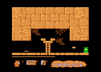 Pyramid (Atari 8-bit) screenshot: Ladder