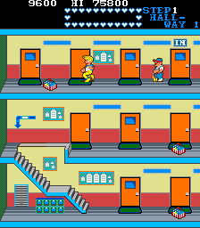 Mikie (Arcade) screenshot: Corridor