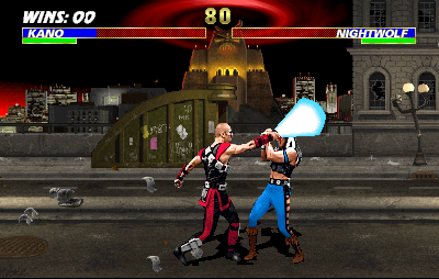 Mortal Kombat 3 (Arcade) screenshot: Kano's light stick