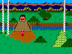 King's Quest (SEGA Master System) screenshot: "Nobody stands in Graham's way. Wait till I have my goat with me"