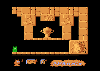 Pyramid (Atari 8-bit) screenshot: Scarab decoration