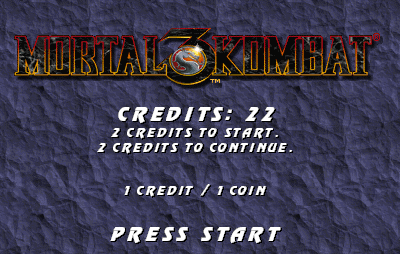 Mortal Kombat 3 (Arcade) screenshot: Title screen