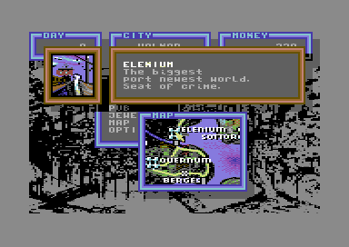 Kupiec (Commodore 64) screenshot: Elemium visualisation