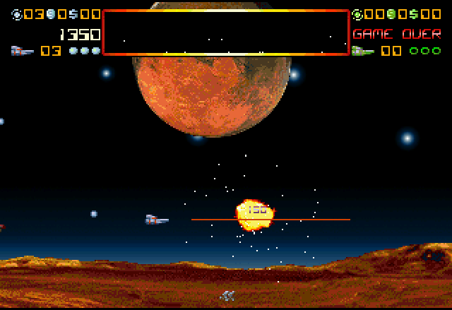 Protector (Jaguar) screenshot: Special Edition - Wave 1. Not much has changed in terms of the original sprites but Protector SE adds new enemies and graphics, on top of extra levels compared to the original version.