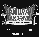 Samurai Shodown!: Pocket Fighting Series (Neo Geo Pocket) screenshot: Title screen.