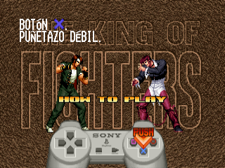 The King of Fighters '96 (PlayStation) screenshot: A brief tutorial about how to play.