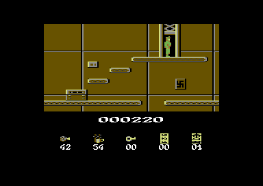 Hans Kloss (Commodore 64) screenshot: Machine gun switch