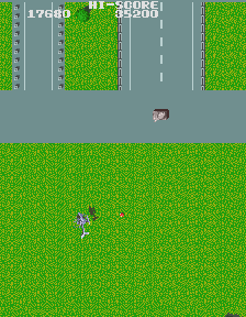 Gyrodine (Arcade) screenshot: A runway.